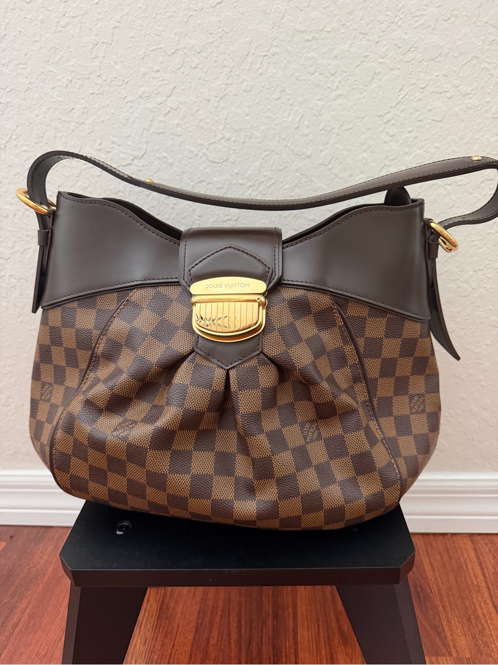 Louis Vuitton Sistina MM Damier Ebene Shoulder Bag VI1010 Excellent Condition